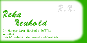 reka neuhold business card